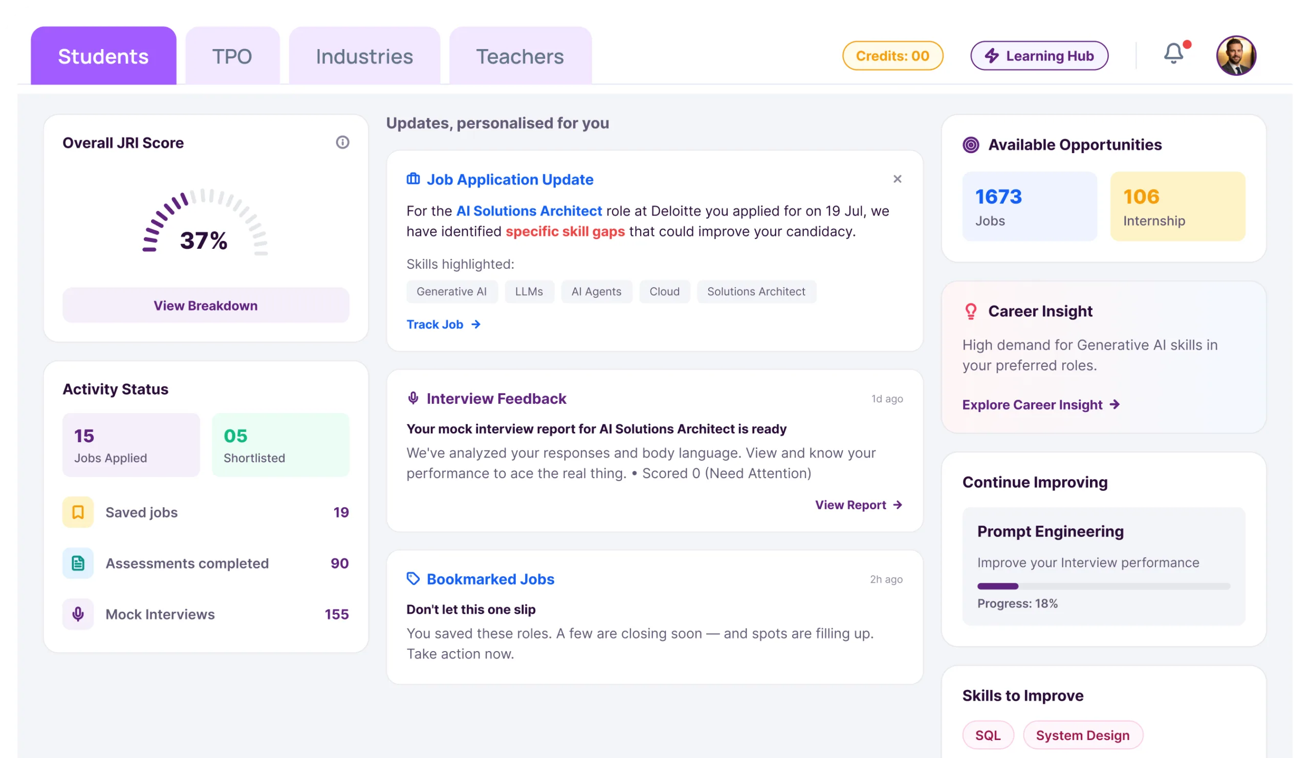 Student Career Dashboard